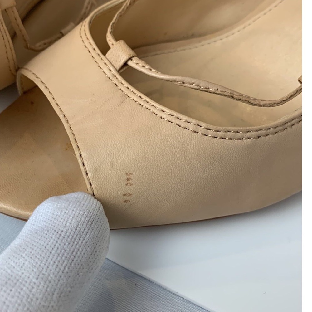 Vince Camuto Sandria Peep Toe Lace-up Stiletto Heels Zipper Shoes Women's 9M - Picture 8 of 12